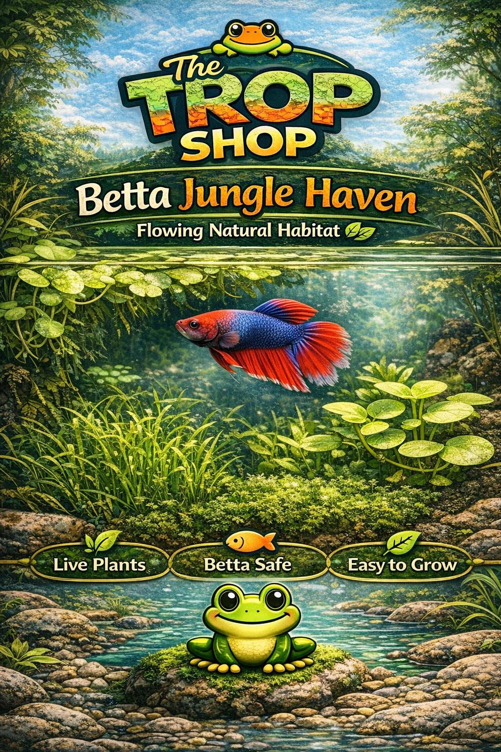Betta Haven-Betta Plant Pack – Live Aquarium Plants | Betta Safe Tank Setup | Java Moss, Guppy Grass & Pennywort | Easy Betta Habitat Kit